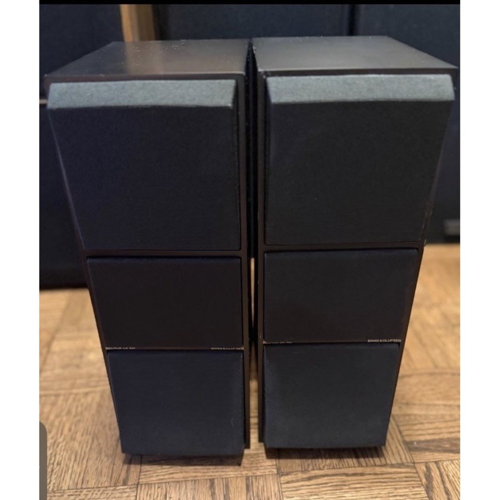 Vintage Bang & Olufsen Beovox CX100 Speakers Black - MATCHING SERIALS AS-IS